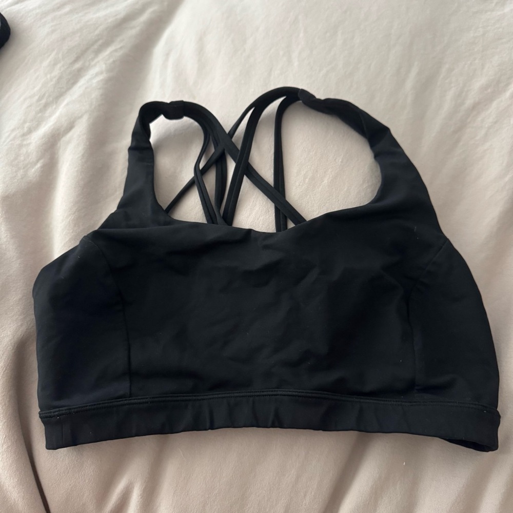 lululemon athletica Black Sports Bra with Strappy Back